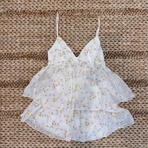 Lucy in the Sky White Floral Mini Dress